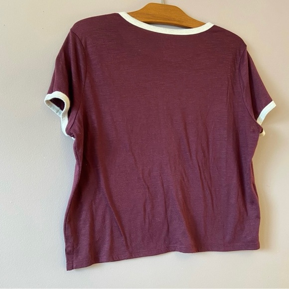 g21 Women’s Burgundy Short Sleeve Top - Picture 5 of 8